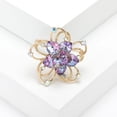 thumbnail image 3 of Hyasfey Elegant Flower Shape Brooch Sparking Rhinestones Inlaid Hollow Pin Suit Lapel Badge Dress Coat Accessories, 3 of 8