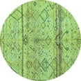 thumbnail image 1 of Ahgly Company Indoor Round Oriental Light Blue Modern Area Rugs, 7' Round, 1 of 4