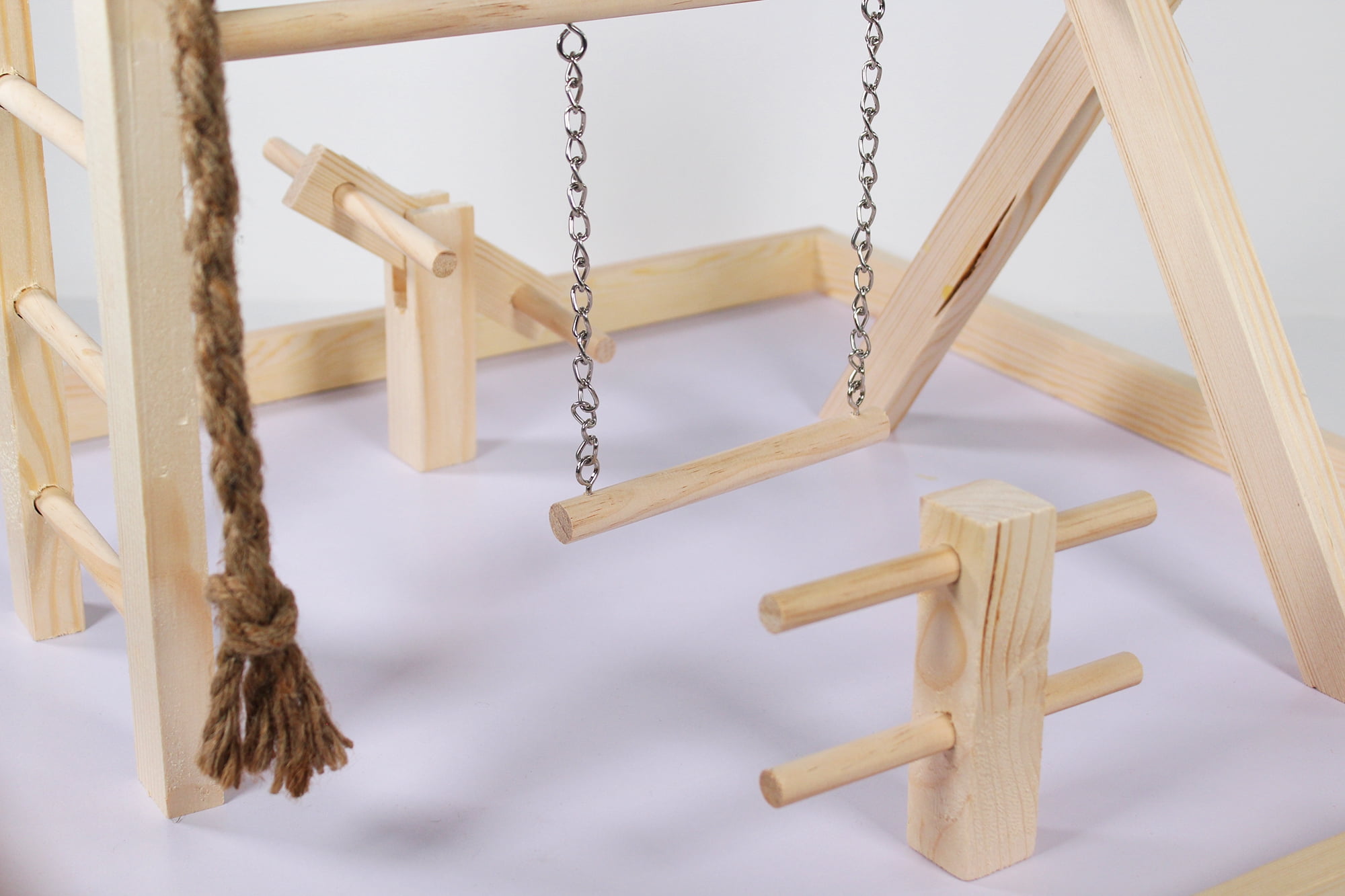 Penn-Plax Bird Life Wooden Playpen – Extra-Extra Large Size (Natural Brown)