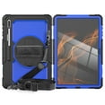 thumbnail image 7 of Dteck Heavy Case for Samsung Galaxy Tab S8 Ultra 2022 Tablet SM-X900/X906 with Built-in Screen Protector, Rugged Shockproof Kickstand Case with Shoulder Strap / Rotate Hand Strap,Blue, 7 of 7