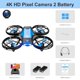 thumbnail image 3 of V8 Nuevo Mini Drone 4k Profesional HD 1080P Cámara Gran Angular WiFi FPV RC Drone Altura Mantener Drones Helicóptero Niños Juguetes 4DRC, 3 of 5