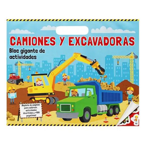 Camiones y excavadoras. bloc gigante de actividades