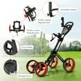 thumbnail image 6 of Goplus Folding 4 Wheels Golf Push Cart W/Brake Scoreboard Adjustable Handle Red, 6 of 12