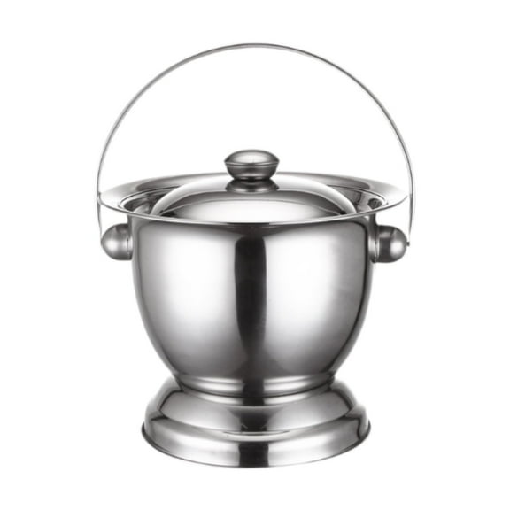 Serenable Chamber Pot Bedpan Urinal Pot with Lid Handle, Bedpan Night Urinal Bucket Stainless Steel Spittoon for Children Women, Elder