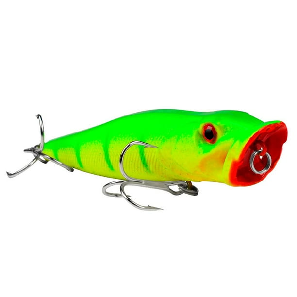 Topwater Popper señuelo de pesca artificial Wobblers triple gancho Crankbait (estilo A)