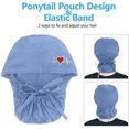 thumbnail image 2 of Outfmvch Winter Hats For Women Beanie Scrub Cap With Buttons Bouffant Print Hat With Sweatband For Womens And Mens Winter Hats For Men Dark Blue One Size, 2 of 4