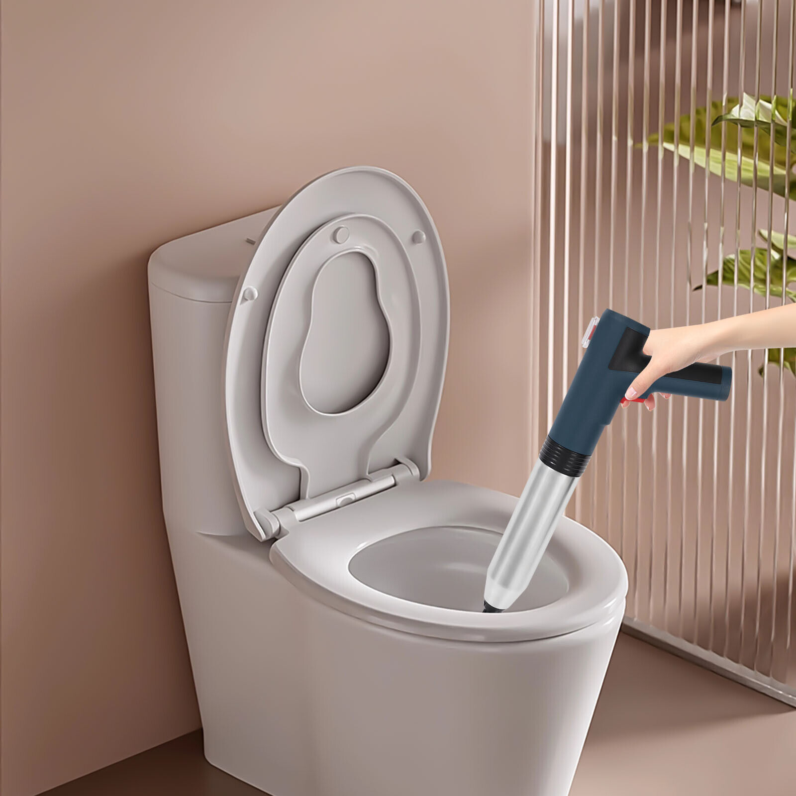 Miumaeov Toilet Plunger Electric HighPressure Toilet Snake Drain Clog