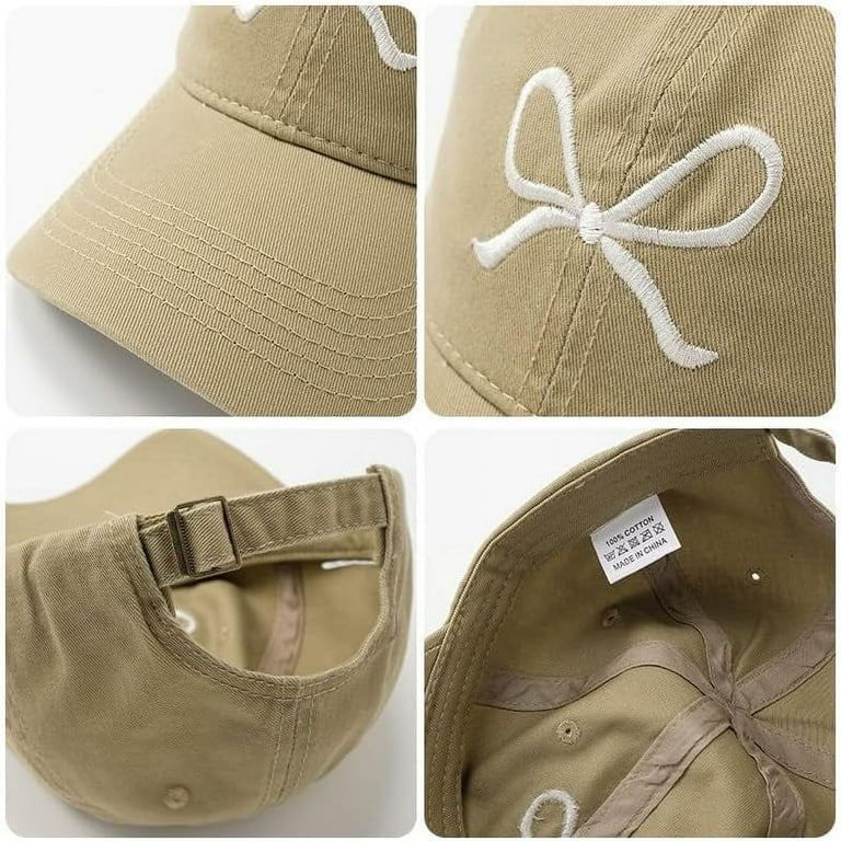 Trendy Bow-Tie Baseball Cap for Women and Men Trucker Hats 