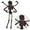 black, variant on imerelez 6ft Sound-Activated Halloween Skeleton with Flashing Red Eyes & Spooky Sounds - 4 Poseable Arms + Extra Skull, Includes Hanging Rope for Indoor Outdoor Scary Decor