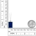 thumbnail image 2 of Gem Stone King 925 Sterling Silver Blue Created Sapphire and White Lab Grown Diamond Pendant Necklace for Women (17.77 Cttw, Emerald Cut 18X13MM, With 18 inch Silver Chain), 2 of 4