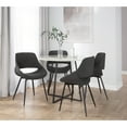 thumbnail image 2 of Carson Carrington  Svellingen Dining Chair with Tapered Metal Legs (Set of 2) Charcoal Fabric/Black Metal, 2 of 5