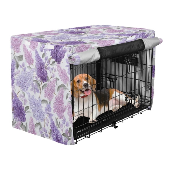 Qxltty Lavender Crate Cover Durable Oxford Cloth Pet Kennel Sunshade Universal Fit for 35in Wire Cage