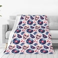 thumbnail image 4 of Salouo record rock music Skull Print Bed Blankets,Flannel Blanket Comfortable Air Conditioning Blanket Lightweight Blanket for Sofa Bed Travel & Couch -60"x50", 4 of 8