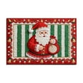 thumbnail image 2 of Hometravel Christmas Decor Bath Rug, Knitted Holiday Floor Mat Cover, Absorbent Doormat for Seasonal Home Entrance, 2 of 6