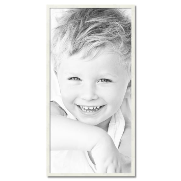 ArtToFrames 25" x 50" White Picture Frame, 25x50 inch White Wood Poster Frame (WOM-5140)