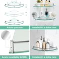 thumbnail image 4 of KACOTA Repisas para Ba&ntilde;o, Esquinero para Ba&ntilde;o Regadera, Organizador de ba&ntilde;o de 7 Piezas, Repisas para Flotantes, con 1 Jabonera y 2 Ganchos, Adecuado para Ba&ntild, 4 of 6
