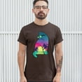 thumbnail image 3 of Tee Hunt Neon Cat in Sunglasses T-Shirt Tropic Kitten Summer Beach Kitty Men's Tee, Brown, XX-Large, 3 of 5