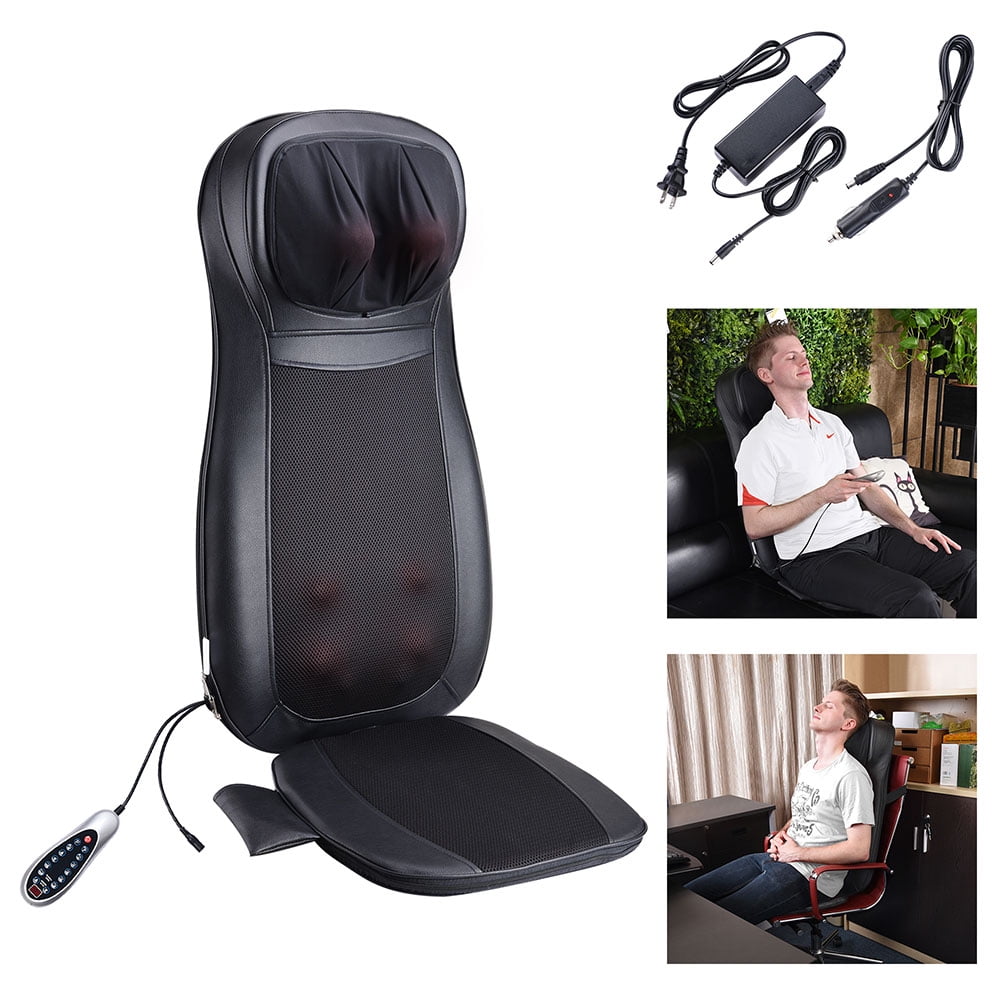 Yescom Neck Back Massage Seat Cushion Pad Shiatsu Kneading Yescom Neck Back Massage Seat Cushion Pad Shiatsu Kneading Vibration Heat Shoulder Massager Home Car Com