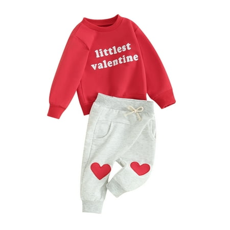 

Canis 2-Piece Valentine’s Day Outfit for Babies: Sweatshirt and Heart Trousers