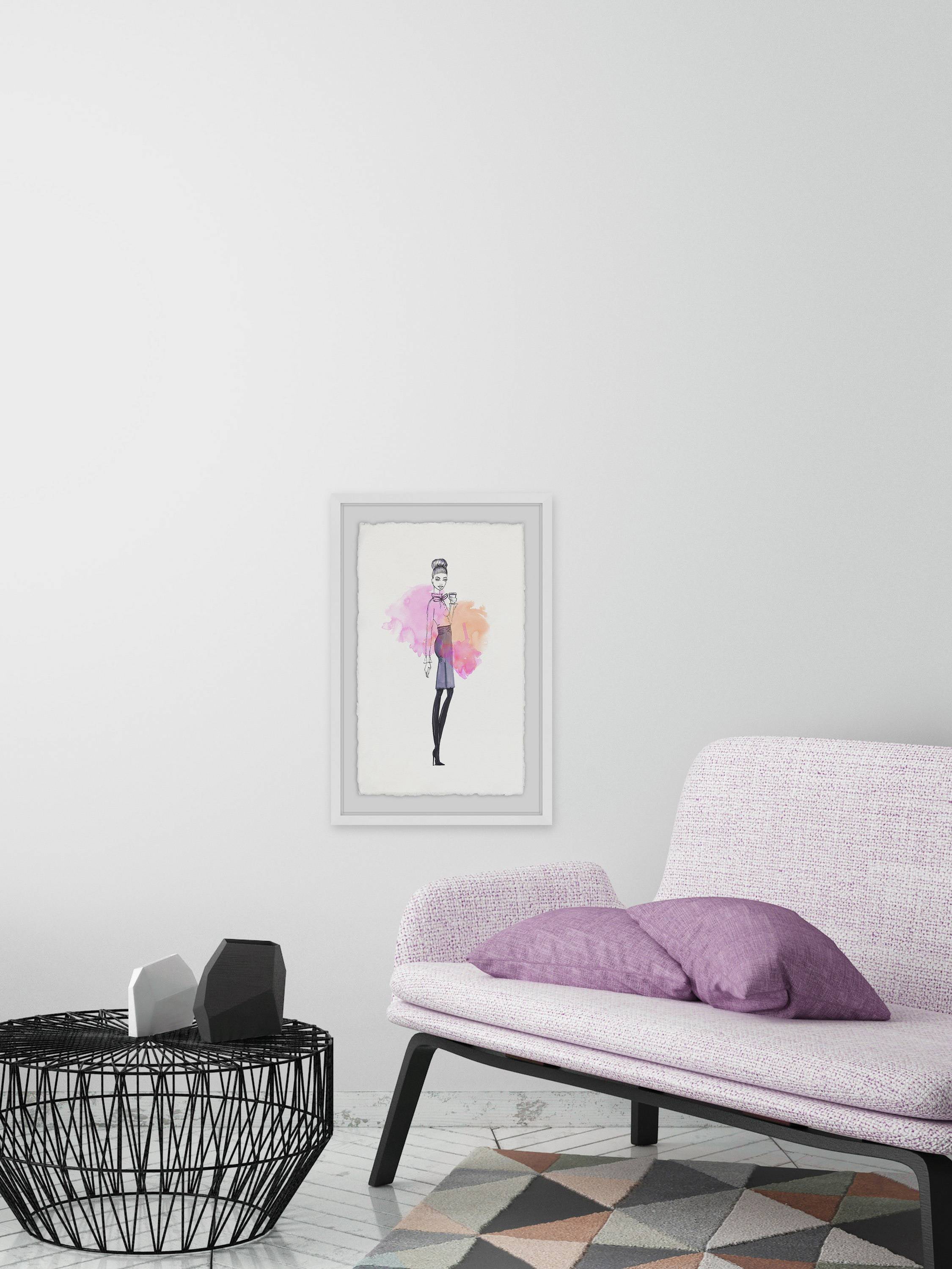 Splash of Coffee Framed Painting Print