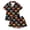 H498 Black, variant on SJLDQY Girls Halloween Pajama Sets Skull Graphic Short Sleeve Shirts and Shorts 2 Piece Sets Casual Hallowmas Sleepwear Button Down Pjs Sets