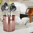 thumbnail image 3 of Stainless steel 4QT Utensil organizer Tools Caddy, Flatware Caddy Organizer for Kitchen Countertop Storage Dining Table Comfortable, utensil organizer for Kitchen Counter copper laquered TG-UH-15CL, 3 of 4