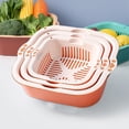thumbnail image 2 of Qocolhg Deals of The Day! Six-Piece Kitchen Washbas In Double-Layer Basket Vegetable And Fruit Multi-Functional Plastic Washing Basket, Christmas Birthday Gifts for Women Men, Home Essentials!, 2 of 8
