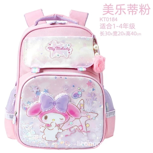 Authentic MINISO Kuromi Schoolbag Primary School Children Girls 1 To 3 Grade Melody Cinnamon Dog Backpack