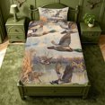 thumbnail image 3 of Manfei Watercolor Mallard Duck Twin Sheets,Farmhouse Animal Bedding,3-Piece,1 Flat Sheet,1 Fitted Sheet and 1 Pillowcase, 3 of 6