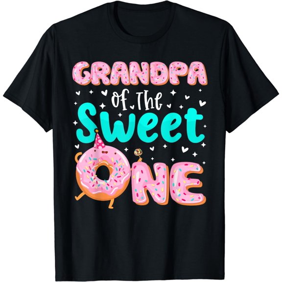 Grandpa Of The Sweet One 1st Birthday Donut Theme Family T-Shirt