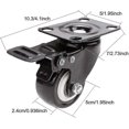 thumbnail image 5 of 4 Swivel Castors With Brake 50mm Rubber Castor Wheels For Furniture With 400kg Capacity, Black-yujia-yujia, 5 of 5