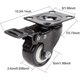 thumbnail image 5 of 4 Swivel Castors With Brake 50mm Rubber Castor Wheels For Furniture With 400kg Capacity, Black-yujia-yujia, 5 of 5