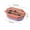 🔥 Pink_Base#199, variant on Large Capacity Double Layer Lunch Box | Oval Portable Heatable Bento Box | Compartmentalized Food Storage Container | No Odor | Easy Clean | PP Plastic | 26.5x24.5x8cm | Pink Blue Gray Yellow