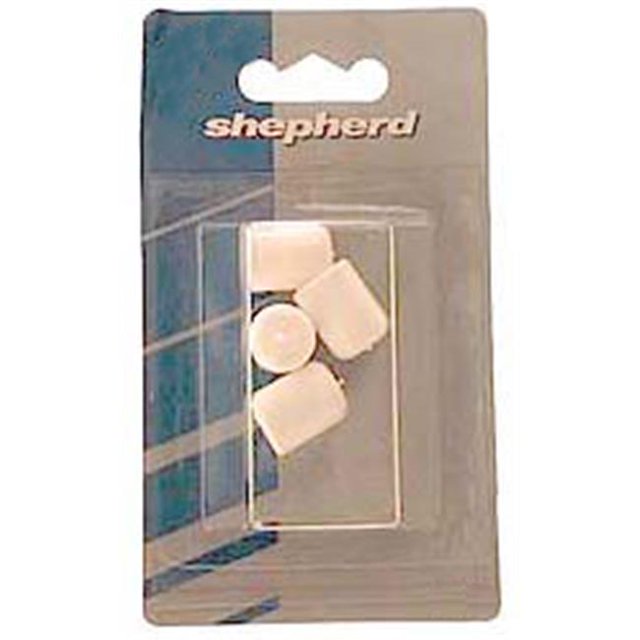 Shepherd 9745 4 Count 1.25 in. White Plastic Leg Tips
