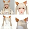 thumbnail image 2 of COOLHOOD Artificial Cats Ear Hair Clip Hairpin with Bows Animal Ear Barrette Costume for Halloween and Cosplay, 2 of 3