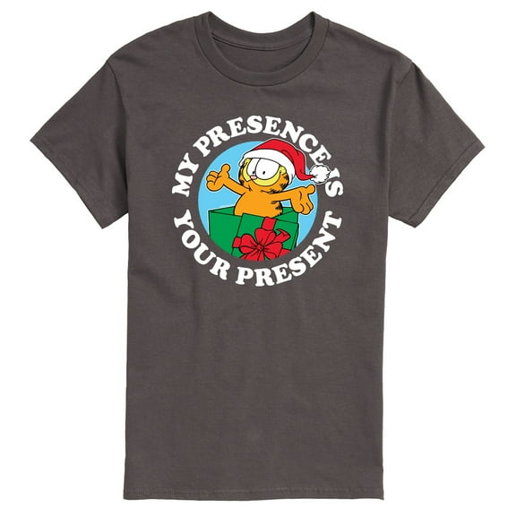 Garfield - My Presence Is Your Present Christmas - Men's Short Sleeve Graphic T-Shirt