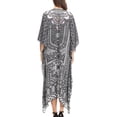 thumbnail image 2 of Sakkas Imani V-neck Silky Lightweight Colorful Flowy Rhinestone Kaftan / Cover Up - TBK134-Black - L/XL, 2 of 5