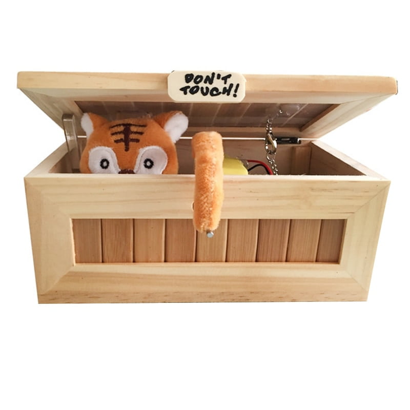 Wooden Useless Box USB Tiger box Cartoon Tiger Maschine Don't Touch Tiger Ges... 