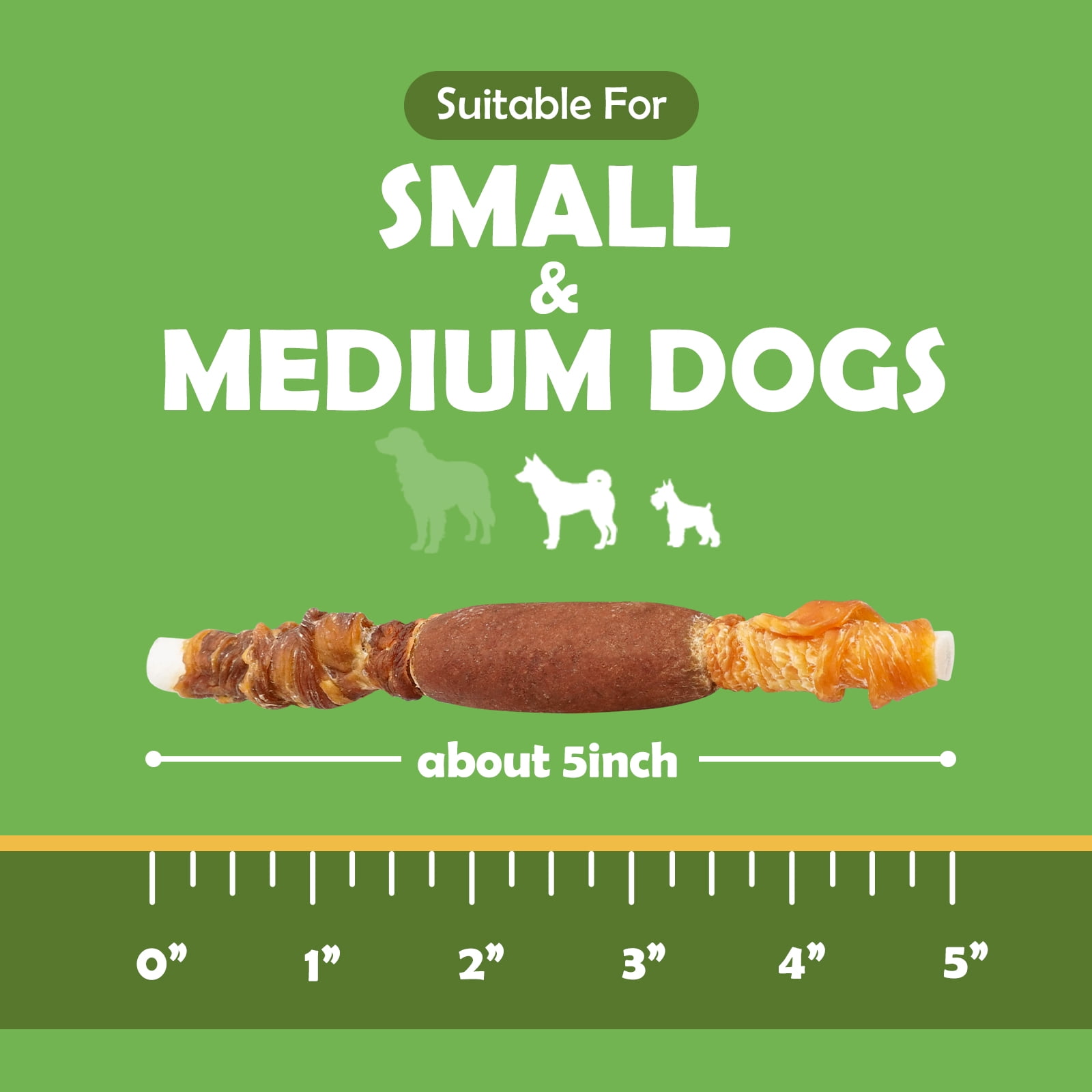 (2 pack) MON2SUN Chicken Liver Duck & Chicken Wrapped Rawhide Small Dog Treats, 13 oz (18 Count)