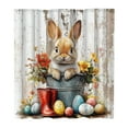 thumbnail image 2 of Eespoir Spring Holiday Bath Curtain, Easter Themed No-Drill Linen Curtain, Bathroom Decor With Hooks For Seasonal Refresh, Quick Hang, Machine Washable Fabric(B), 2 of 6
