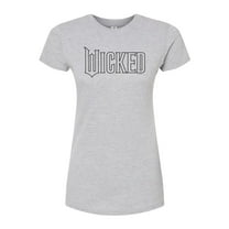 Wicked - Outline Logo - Juniors Fitted Graphic T-Shirt