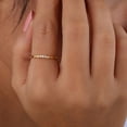 thumbnail image 4 of SOLITAIRE JEWELRY 5 Stone Round Moissanite Diamond Dainty Minimalist Ring Solid 14K Yellow Gold Ring Size 5, 4 of 5