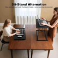 thumbnail image 4 of Adjustable Height Standing Desk Converter, Keyboard Riser for Stand Up Desk Riser, Computer Keyboard Stand for Desktop, Computer Workstations for Home Office, 4 of 6
