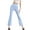Blue, variant on Women's Yoga Capri Pants Slim Fit Flare Workout Lounge Bootleg Leggings Bootcut Crop Exercise Pants White