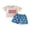 Style11-Blue, variant on Cenuakty 4th of July Toddler 0-4T Boys Outfits Fuzzy Letter Embroidery Short Sleeve T-Shirts Tops Stripe Stars Print Shorts 2Pcs Clothes Set