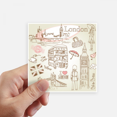thumbnail image 1 of I Love London Britain Big Ben Bus Sticker Square Waterproof Stickers Wallpaper Car Decal, 1 of 1