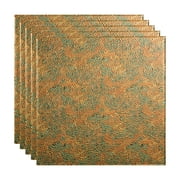 FASÄDE Border Fill Decorative Vinyl 2ft x 2ft Lay in Ceiling Panel in Copper Fantasy (5 Pack)