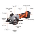 thumbnail image 2 of Mini sierra circular inalámbrica profesional 20V 3400RPM Sierra circular 2.0Ah, 2 of 8