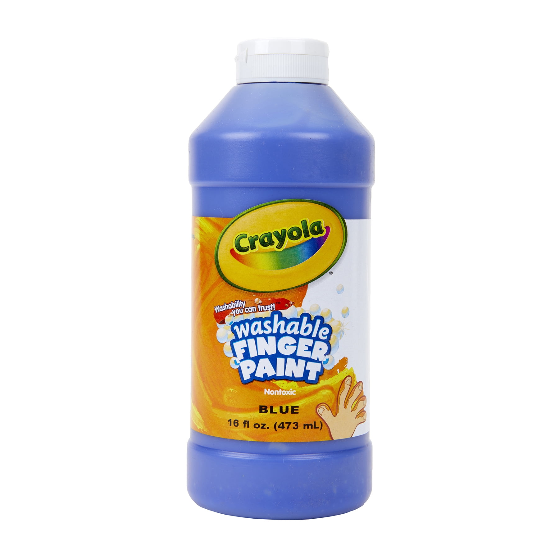 Crayola Washable Finger Paint, Blue, 16 oz, Pack of 3