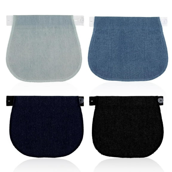 4 Pieces Maternity Pants Extender Adjustable Pregnancy Pants Extender for Jeans Button Extender No Sewing Instant Waist Extenders Elastic Pant Extenders for Pregnant